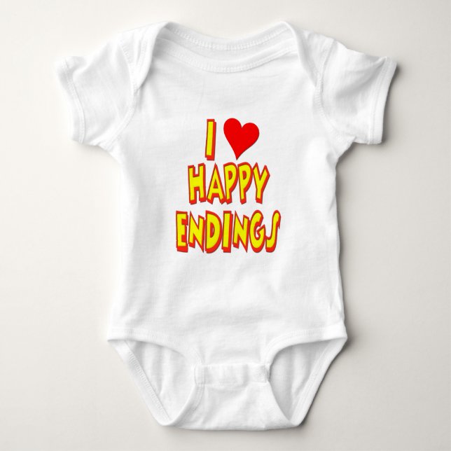 Body Para Bebê Eu amo términos felizes (Frente)