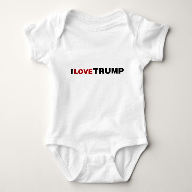 Body Para Bebê Eu Amo Trump (Frente)
