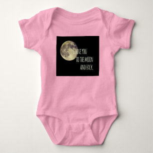 Body Para Bebê Eu amo você até a Lua e de volta