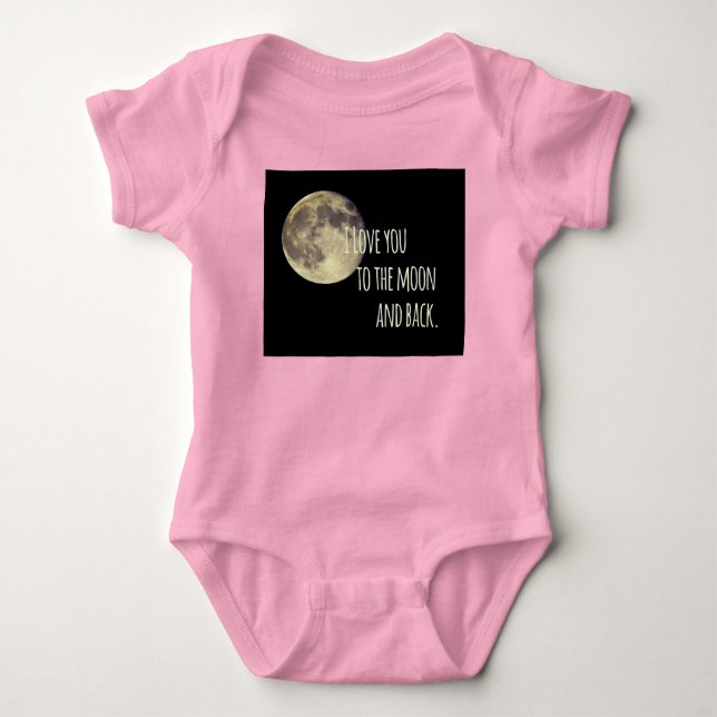 Body Para Bebê Eu amo você até a Lua e de volta (Frente)