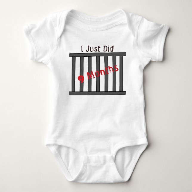 Body Para Bebê Eu apenas fiz 9 meses de dorminhoco (Frente)