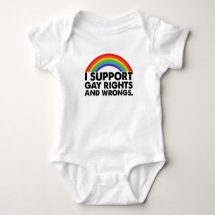 Body Para Bebê Eu Apoio os Direitos Gay e os Errados Gays