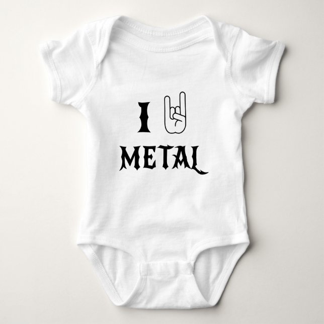 Body Para Bebê Eu balanço o metal pesado (Frente)