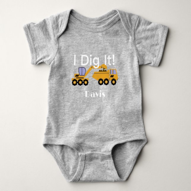 Body Para Bebê Eu Cavou Design - Bodysuit de Jersey para Bebê (Frente)