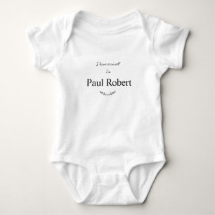Body Para Bebê Eu Cheguei! Bebê Uma Peça Bodyfato para Paul