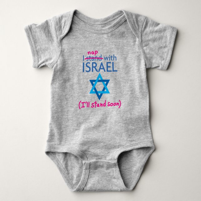 Body Para Bebê "Eu cochilo com Israel" (Frente)