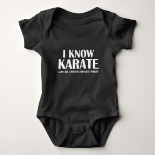 Body Para Bebê Eu Conheço Karate. E mais duas palavras japonesas.