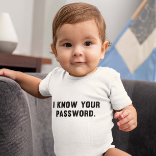Body Para Bebê Eu conheço sua senha