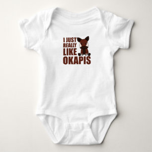 Body Para Bebê Eu gosto muito do Okapi's Cute Okapi