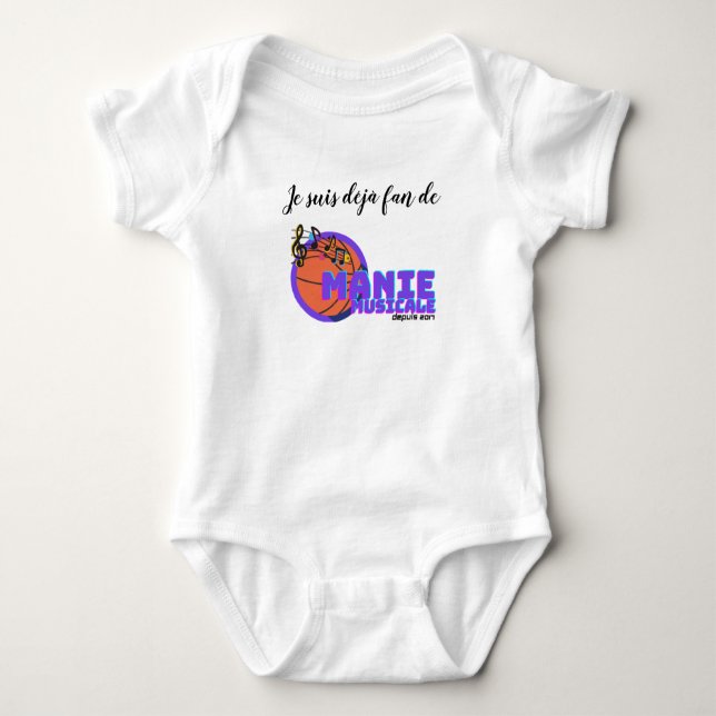 Body Para Bebê Eu já sou fã da Manie Musicale (Frente)