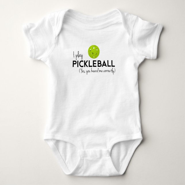 Body Para Bebê Eu jogo Pickleball (Frente)