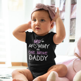 Body Para Bebê Eu mais Mamãe = um pai quebrado e engraçado preto