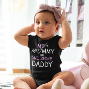 Body Para Bebê Eu mais Mamãe = um pai quebrado e engraçado preto