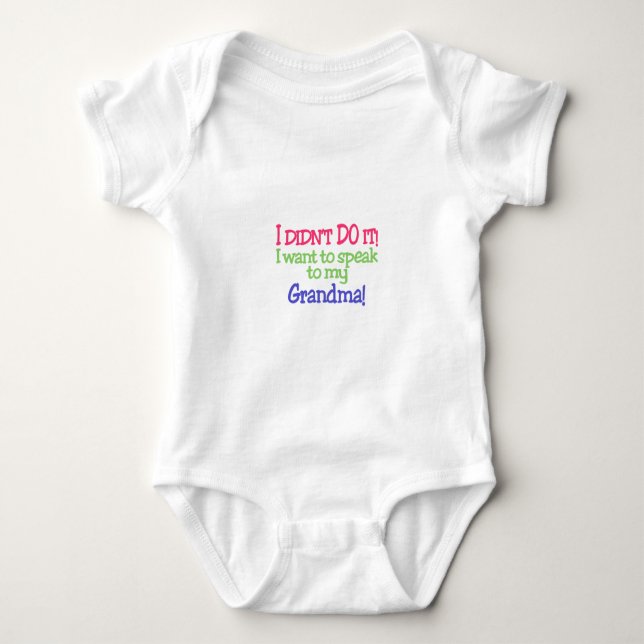Body Para Bebê Eu Não Fiz Isso! Vovó! (Frente)