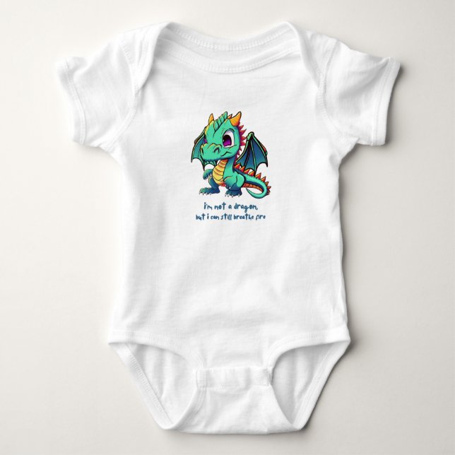 Body Para Bebê Eu não sou um dragão (Frente)
