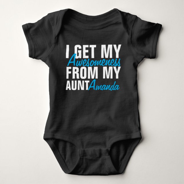 Body Para Bebê Eu Recebo Minha Consciência Da Minha Tia (O Nome D (Frente)