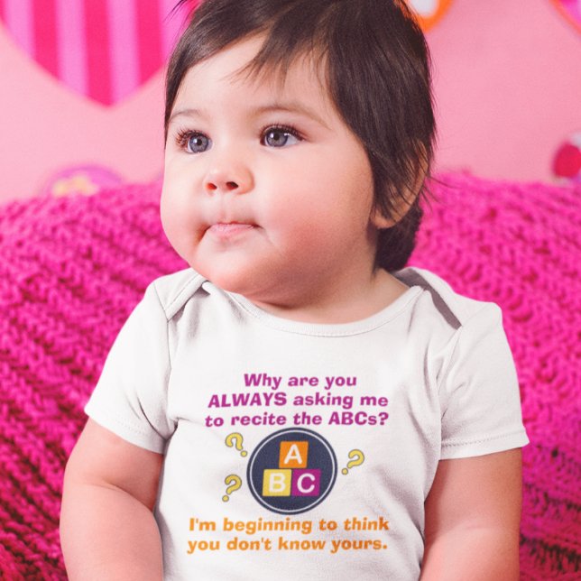 Body Para Bebê Eu Sei Meu ABC; E Você? (Criador carregado)