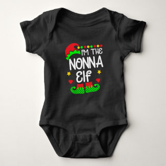 Body Para Bebê Eu sou a família de Natal "Nonna Elf" Elf Costu