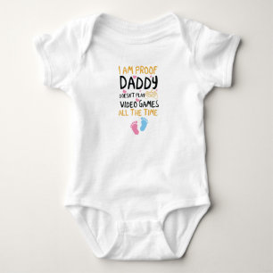Body Para Bebê Eu sou a prova de que pai nem sempre toca video ga