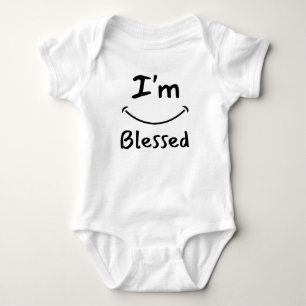 Body Para Bebê Eu sou abençoado Unisex de sorriso bíblico