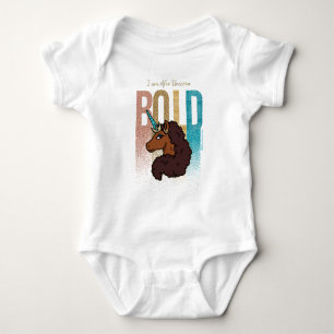 Body Para Bebê Eu sou Afro Unicórnio   Design Glitter Ousado