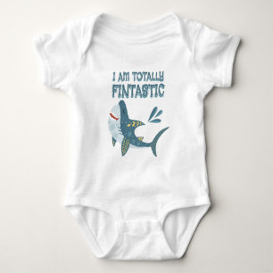 Body Para Bebê Eu sou fantástico, menino desenho tubarão bebê