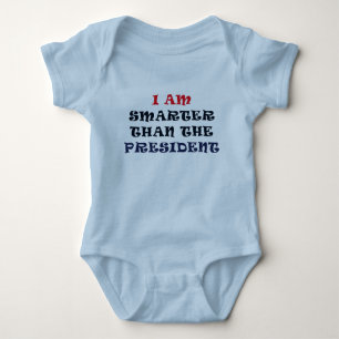 Body Para Bebê Eu sou mais esperto do que o presidente Bebê