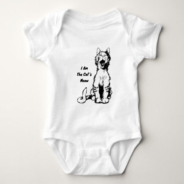 Body Para Bebê Eu Sou o Gato Miando Engraçado (Frente)