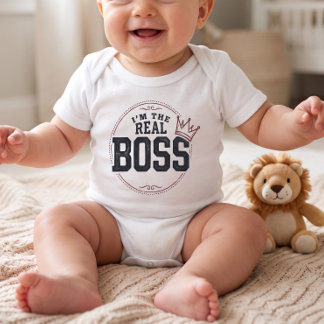 Body Para Bebê Eu Sou O Verdadeiro Chefe Bebê Divertido Combinand