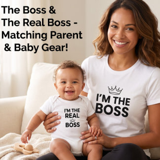 Body Para Bebê Eu Sou o Verdadeiro Chefe Bebê Divertido Correspon