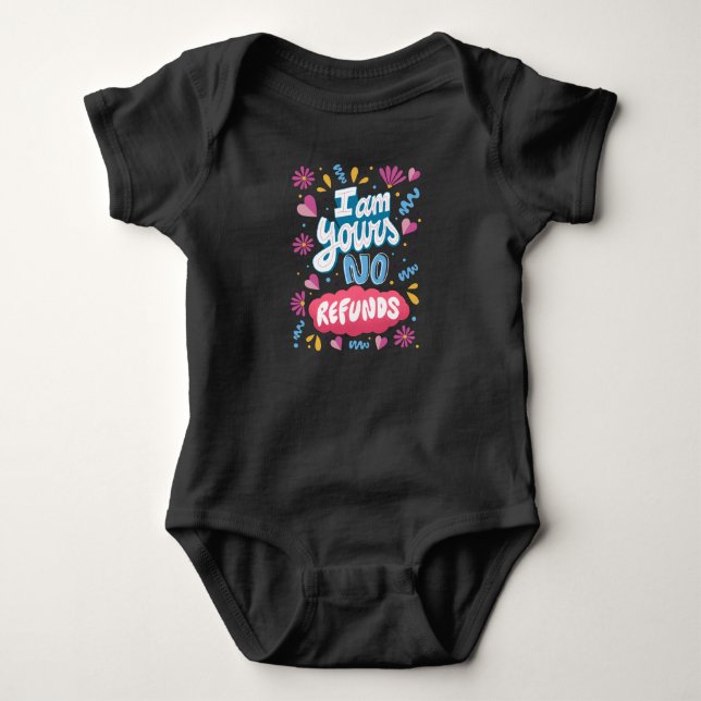 Body Para Bebê Eu sou seu, sem reembolso (Frente)