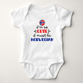 Body Para Bebê Eu sou tão fofo que devo ser norueguês