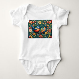 Body Para Bebê Eu sou um bebê norueguês Rosemaling Criança Bodyfa