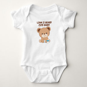 Body Para Bebê Eu sou um belo bife de bife com urso bonito