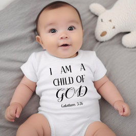 Body Para Bebê Eu sou uma Criança de Deus Bebê Bodyfato