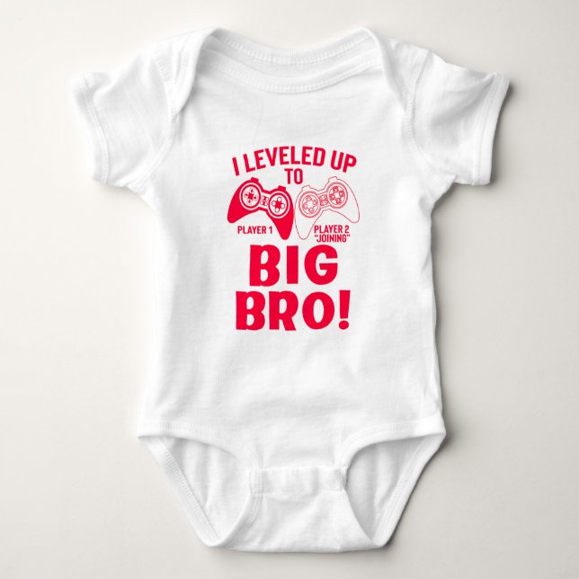 BODY PARA BEBÊ "EU SUBI DE NÍVEL PARA O IRMÃOZÃO! (Frente)