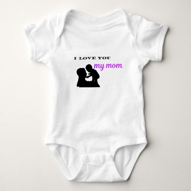 Body Para Bebê Eu Te Amo Mamãe – Presente de Bebê Querido (Frente)