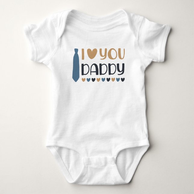 Body Para Bebê Eu Te Amo Pai Bebê Roupa (Frente)