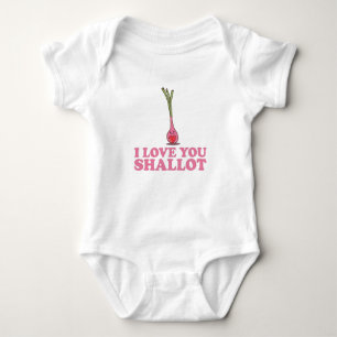 Body Para Bebê Eu Te Amo Shallot - Namorados Kawaii Bonito