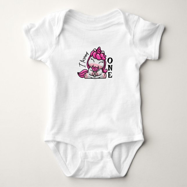 Body Para Bebê Eu virei um bebê unicórnio (Frente)