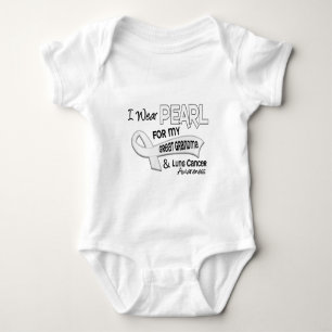 Body Para Bebê Eu visto a pérola para meu grande câncer pulmona