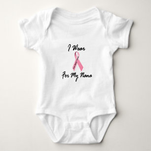Body Para Bebê Eu visto o rosa para minha Nana 1 cancro da mama