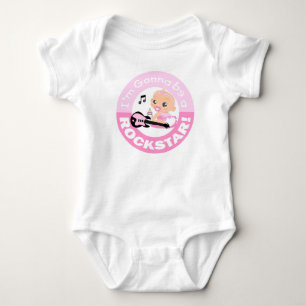 Body Para Bebê Eu vou ser um Fogstar de Criança Rosa Bebê
