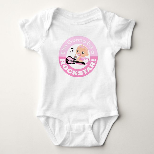 Body Para Bebê Eu vou ser um Fogstar de Criança Rosa Bebê (Frente)