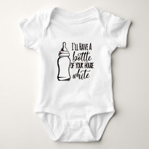 Body Para Bebê Eu Vou Ter Uma Garrafa Da Sua Casa Branca.