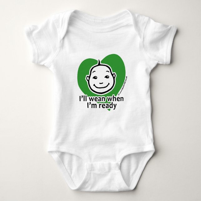 Body Para Bebê Eu wean quando eu estou pronto (Frente)