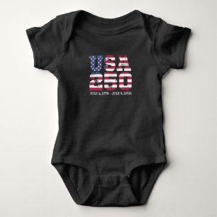 Body Para Bebê EUA 250 4 De Julho