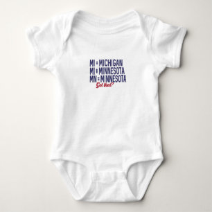Body Para Bebê EUA - MI = Michigan Not Minnesota Confusion