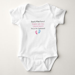 Body Para Bebê Exatamente que parte de me levar à vovó?