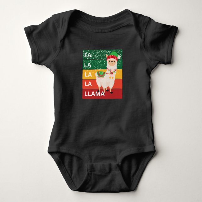 BODY PARA BEBÊ FA LA LA LLAMA (Frente)